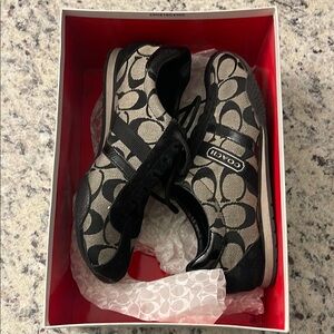 Coach Women's Black and Gray Sneakers